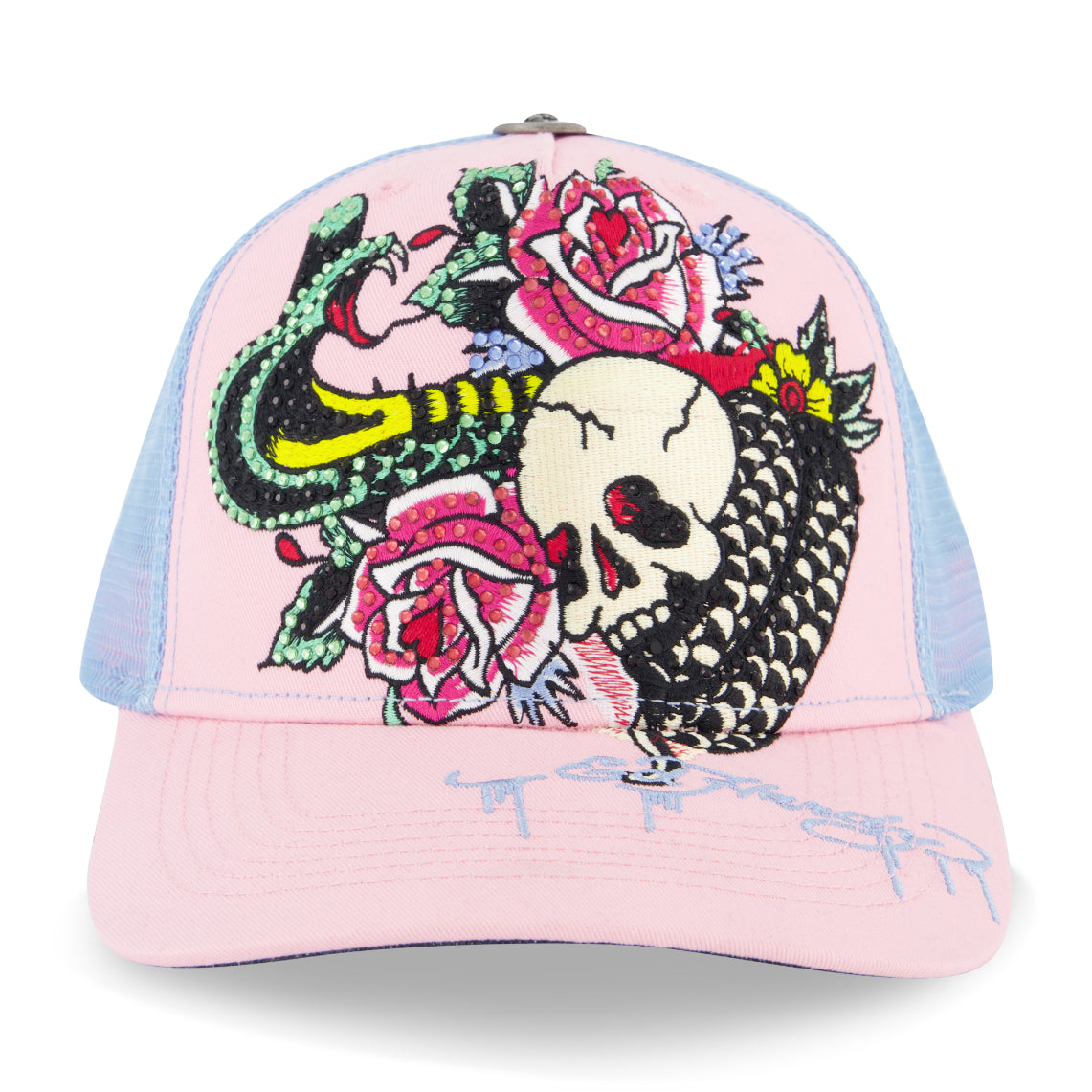 Embroidered Rhinestone Cobra