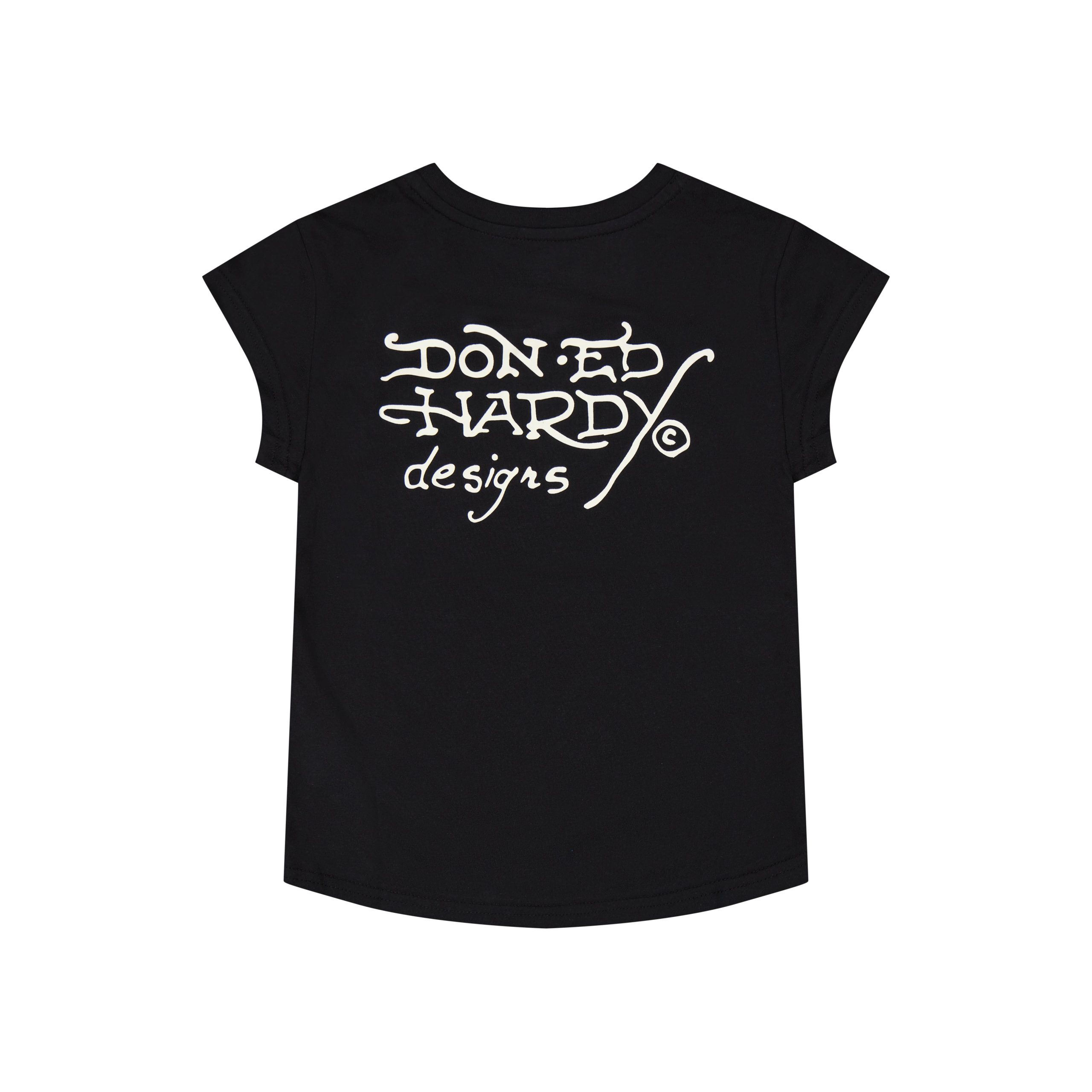 Fire Tiger Rhinestone Cap Sleeve Tee - Image 2