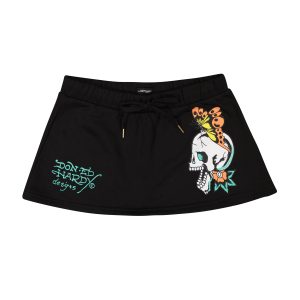 Skull Butterflies Fleece Skirt